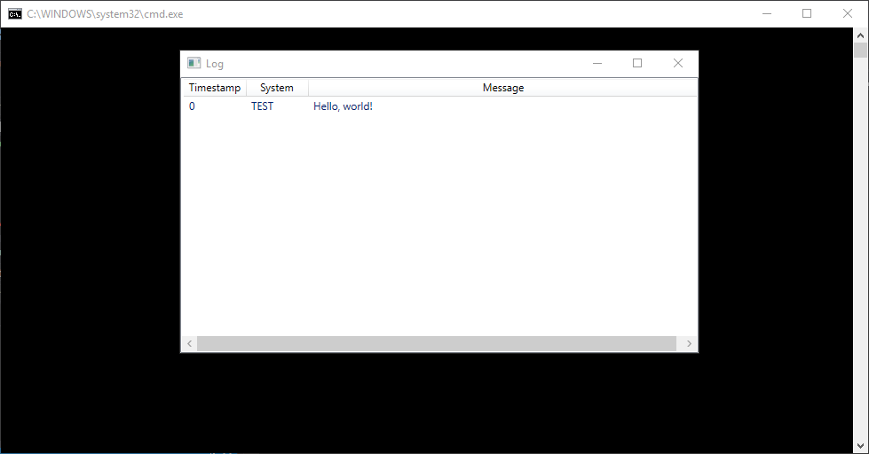 Connected console and WPF window